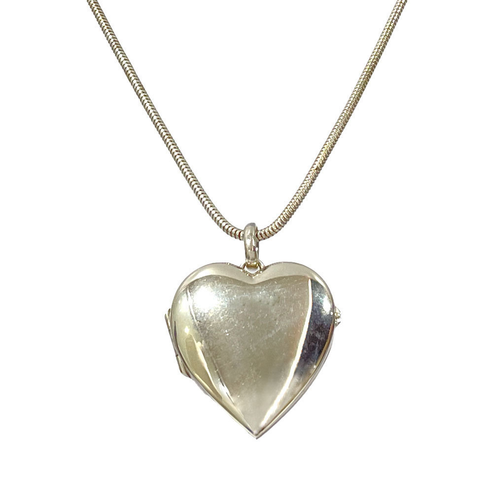 Tiffany Necklace Rare Heart Locket Pendant Silver